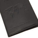 Kožený obal na cestovní pas koňakový The Chesterfield Brand C08.048800 černý detail