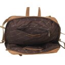 Greenburry kožený Vintage městský batoh 1536-25 hnědý vnitřní kapsy