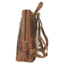 Greenburry kožený Vintage městský batoh 1536-25 hnědý boční náhled