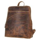 Greenburry kožený Vintage městský batoh 1536-25 hnědý přední strana