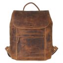 Greenburry kožený Vintage městský batoh 1545-25 hnědý