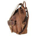 Greenburry kožený Vintage městský batoh 1711M-25 hnědý boční náhled