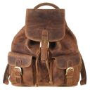 Greenburry kožený Vintage městský batoh 1711M-25 hnědý