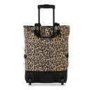 PUNTA wheel Nákupní taška na kolečkách 10008-0112 hnědá leopardí vzor zadní strana