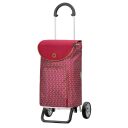 Andersen Nákupní taška na kolečkách SCALA SHOPPER® PLUS Famke 133-174-70 červená se vzorem