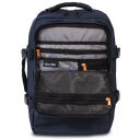 BestWay Cestovní batoh 40x25x20 cm Cabin Pro Small 40328-0600 modrý - přední přihrádka s organizérem