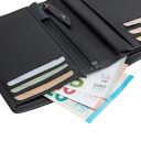 Pánská kožená peněženka RFID Frederick černá přihrádka na bankovky