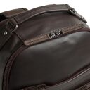 Pánský kožený batoh na notebook Austin hnědý dvoucestný zip