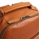Pánský kožený batoh na notebook Austin koňakový dvoucestný zip