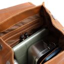 The Chesterfield Brand Stylový kožený batoh Camden koňakový vnitřek