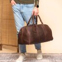 The Chesterfield Brand Kožená cestovní taška - weekender C20.000401 William hnědá v ruce