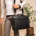 The Chesterfield Brand Kožená taška na notebook 15" Iseo C40.110000 černá na rameni