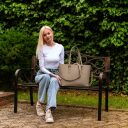 DANIEL RAY velká shopper kabelka na notebook 15,6" Lithgow DR18.1619.06 smetanová s modelkou