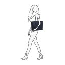 DANIEL RAY velká shopper kabelka na notebook 15,6" Lithgow DR18.1619.10 tmavě modrá na postavě