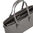 DANIEL RAY velká shopper kabelka na notebook 15,6" Lithgow DR18.1619.59 světle šedá otevřená