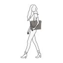DANIEL RAY velká shopper kabelka na notebook 15,6" Lithgow DR18.1619.59 světle šedá na postavě