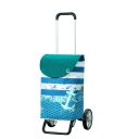 Andersen Nákupní taška na kolečkách ALU STAR SHOPPER® MOŘE 115-132-90 modrá