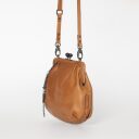 Dámská kožená kabelka s vintage přívěskem Grandma´s Luxury Club Mrs. Fortune Cookie 40372-1 koňaková