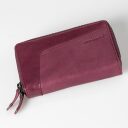 Dámská kožená peněženka se dvěma zipovými přihrádkami Betty 42215-77 vínově červená