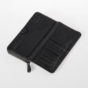 Dámská kožená peněženka s klopou a přihrádkou na zip Tilda 42210-0 černá