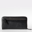 Velká kožená peněženka s klopou a zipovou přihrádkou Tilda 42210-0 černá