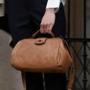 Dámská kožená kabelka doctor´s bag do ruky Grandma´s Luxury Club Mrs. Custard Pie 40477-1 koňaková