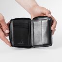 aunts & uncles Pánská kožená peněženka na zip RFID Norwegians Eirik 52109-0 černá