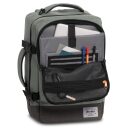 BestWay Cestovní batoh 40x25x20 cm Cabin Pro Small 40290-5800 šedozelený organizér