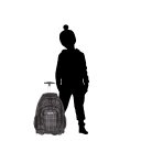 BestWay Školní batoh na kolečkách 40133-0129 černo-bílé káro