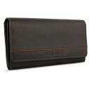Bugatti Banda Ladies Wallet 49133502 Elegantní dámská kožená peněženka s klopou tmavě hnědá