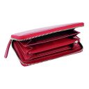 Bugatti Dámská  zipová kožená peněženka Linda 49367816 červená