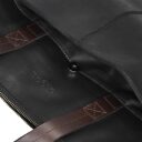 Bugatti Kožená business taška na notebook Grinta 49428101 černá detail - kapsa na přední straně tašky na magnetický druk