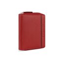 Vertikální kožená peněženka na zip Bugatti Banda Vertical Zip Wallet 49133416 červená