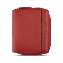Kožená RFID peněženka na zip Bugatti Banda Vertical Zip Wallet 49133416 červená