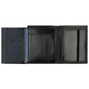 Pánská kožená peněženka RFID Bugatti Nobile Vertical Wallet With Flap 49125501 černá - otevřená