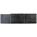 Pánská kožená RFID peněženka Bugatti Nome Horizontal Wallet With Flap & Zip 49160901 černá - vnitřní členění