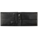 Pánská kožená RFID peněženka Bugatti Nome Horizontal Wallet With Flap & Zip 49160901 černá - otevřená