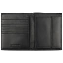 Pánská kožená peněženka na výšku Bugatti Super Slim vertical wallet 49190101 černá - přihrádka na mince a sloty na karty