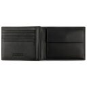 Klasická pánská kožená peněženka RFID Bugatti Super Slim Wallet With Flap 49190201 černá - otevřená