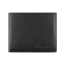 Bugatti Pánská kožená peněženka Super Slim Horizontal Classic Horizontal Wallet With Flap 49190201 černá - pření strana