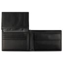 Pánská kožená peněženka Bugatti Super Slim Wallet With Flap RFID 49190301 černá - sloty na karty