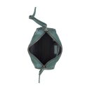BURKELY Designová kabelka z nubukové kůže s proplétáním EVEN ELLA 1000200.69 petrolejová vnitřní prostor