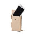 BURKELY Kožená kabelka na mobil s RFID ochranou Just Jolie 1000214.84.21 béžová přihrádka na telefon