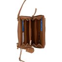 BURKELY designová kabelka s motivem croco kůže ICON IVY 1000179.29 koňaková - hlavní přihrádka (peněženka) - vnitřní uspořádání