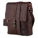 BURKELY Kožená taška messenger Antique Avery  8007918.56.20 hnědá