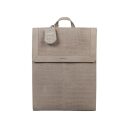 BURKELY designový batoh s motivem croco kůže ICON IVY 1000179.29 světle šedý přední strana