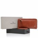 Castelijn & Beerens Dámská kožená peněženka RFID v dárkové krabičce 805518 LB koňak
