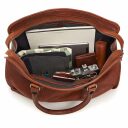 Castelijn & Beerens Elegantní kožená cestovní taška na notebook 599310LB hnědá