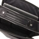 Castelijn & Beerens Elegantní kožený batoh na notebook 15,6" 689576 ZW černý vnitřní uspořádání