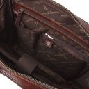 Castelijn & Beerens Elegantní kožený batoh na notebook 15,6" a tablet 529576 RIEN tmavý koňak